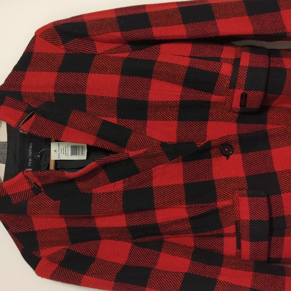 Pink Tartan red buffalo plaid jacket - Picture 5 of 10